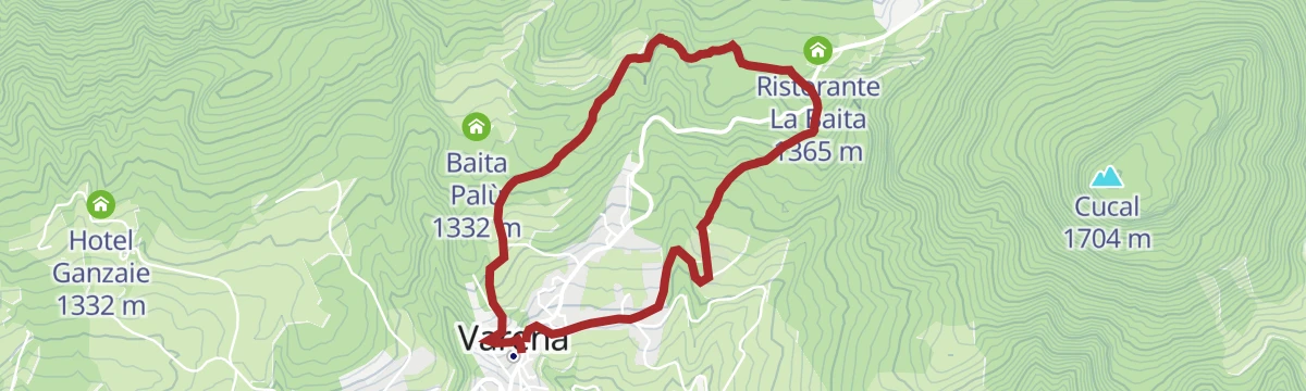 Route map: The cherry tree and the crucifix of Varena